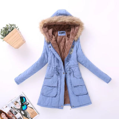 Chaqueta Acolchada Talla Grande Otoño-Invierno con Capucha - Image 3