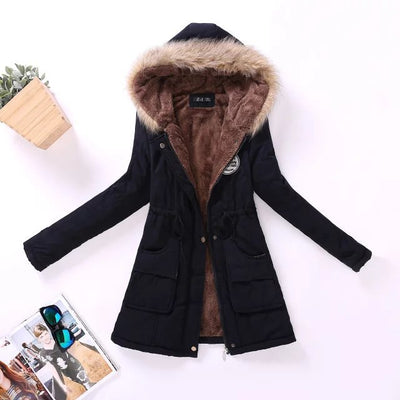Chaqueta Acolchada Talla Grande Otoño-Invierno con Capucha - Image 10