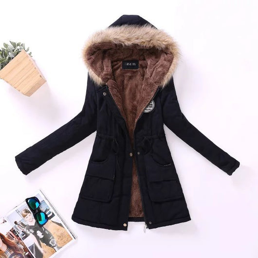Chaqueta Acolchada Talla Grande Otoño-Invierno con Capucha - Image 10