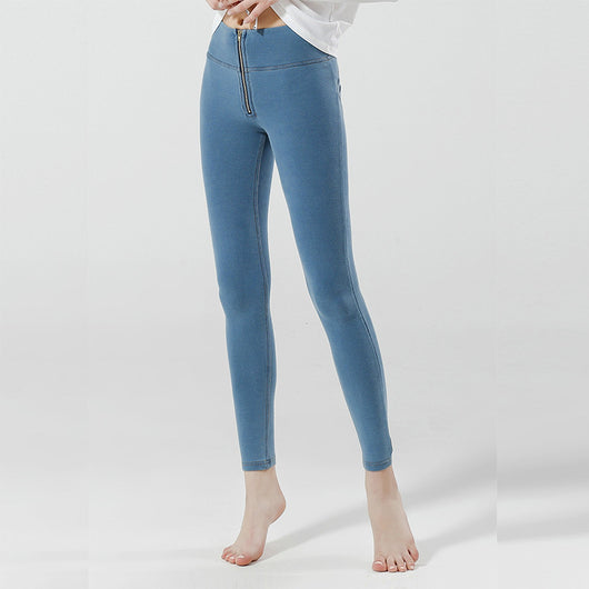 Pantalón Mezclilla Ajustado Cintura Alta Realza Glúteos - Image 8