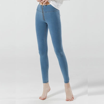 Pantalón Mezclilla Ajustado Cintura Alta Realza Glúteos - Image 2