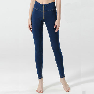 Pantalón Mezclilla Ajustado Cintura Alta Realza Glúteos - Image 5