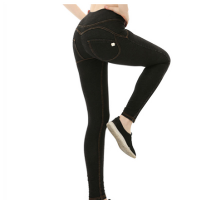 Pantalón Mezclilla Ajustado Cintura Alta Realza Glúteos - Image 4