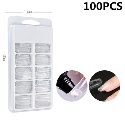 Kit Profesional de Extensiones de Uñas con Soporte de Papel y Moldes de Cristal - Image 7