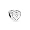 Caja de Anillo en Forma de Corazón Plateada con Detalles Beaded