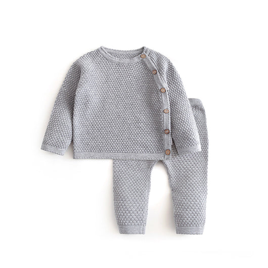 Suéter Infantil Manga Larga Estilo Coreano Conjunto Invierno Algodón