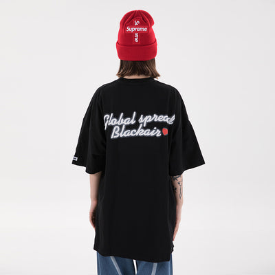 Camiseta Holgada Hip-hop Cuello Redondo Manga Corta Unisex - Image 9