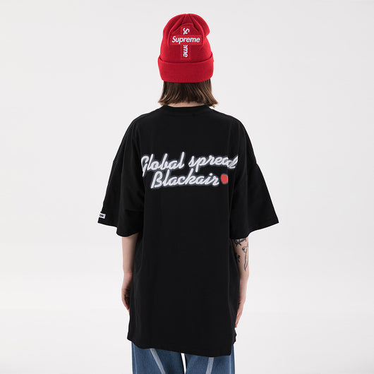 Camiseta Holgada Hip-hop Cuello Redondo Manga Corta Unisex - Image 9