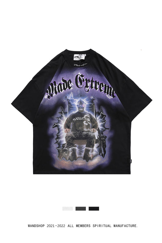 Camiseta Estampada de Manga Corta Estilo Urbano - Image 2