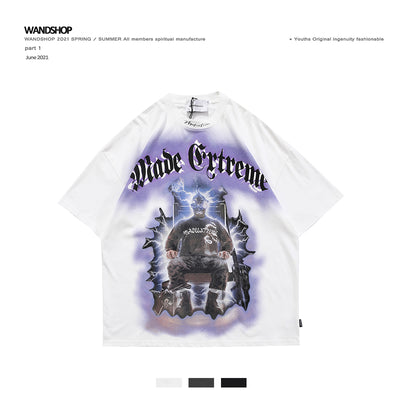 Camiseta Estampada de Manga Corta Estilo Urbano - Image 6