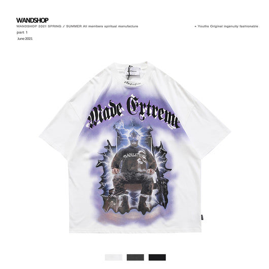 Camiseta Estampada de Manga Corta Estilo Urbano - Image 6