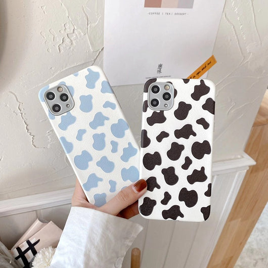 Funda para Celular Patrón Vaca Blanco y Negro Estilo Coreano - Image 14