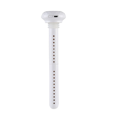 White portable USB humidifier with a columnar body and faceted top, featuring a USB port and control button. - Image 4