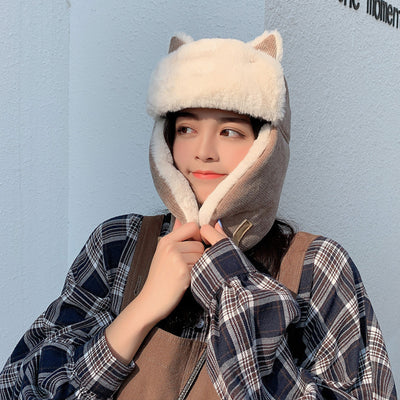 Gorro Lei Feng con Orejas de Gato Estilo Coreano para Mujer - Image 6