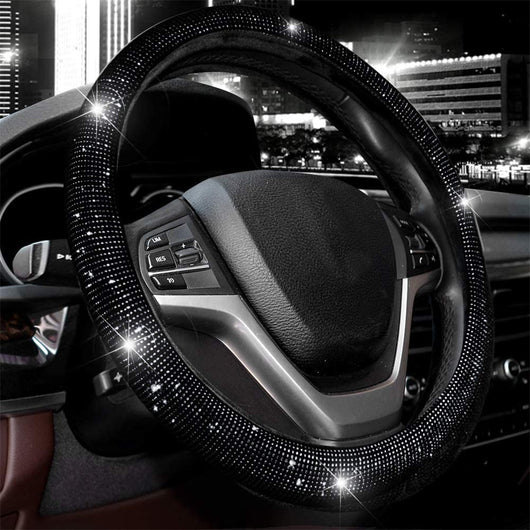 Funda de Volante con Cristales Rhinestone - Diseño Artesanal Elegante