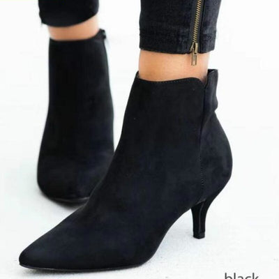 Botas Cortas Nude Talla Grande - Cómodas con Cierre y Diseño Casual - Image 11