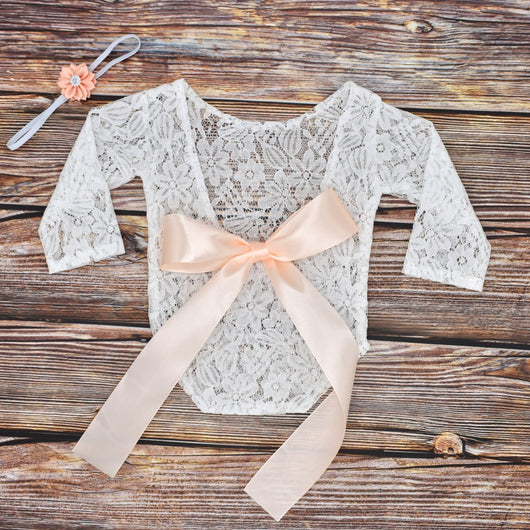 Accesorios Fotográficos Temática Princesa con Encaje y Moño - Image 2