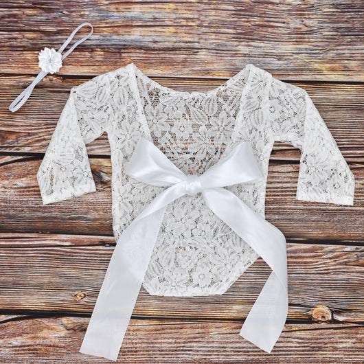 Accesorios Fotográficos Temática Princesa con Encaje y Moño - Image 3