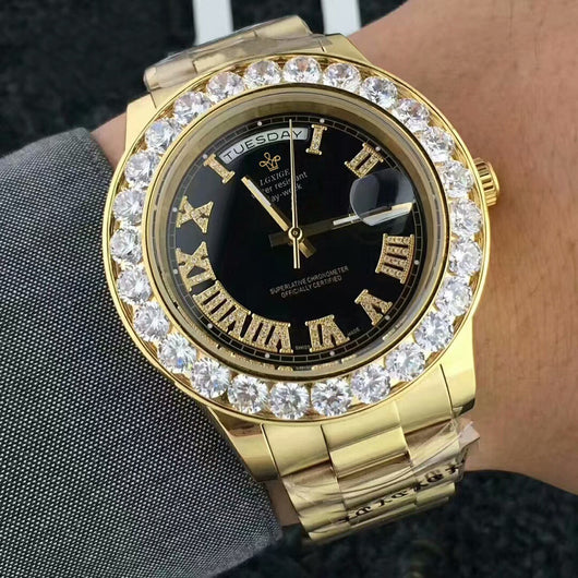 Reloj de Lujo para Hombre con Calendario Semanal y Diamantes - Image 17