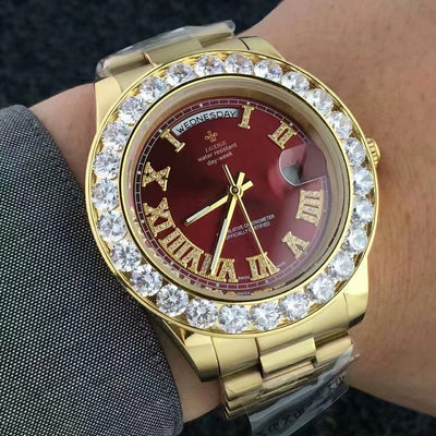 Reloj de Lujo para Hombre con Calendario Semanal y Diamantes - Image 19