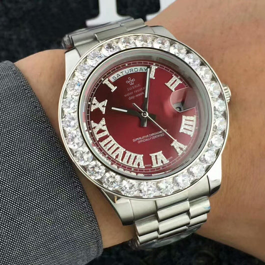 Reloj de Lujo para Hombre con Calendario Semanal y Diamantes - Image 6