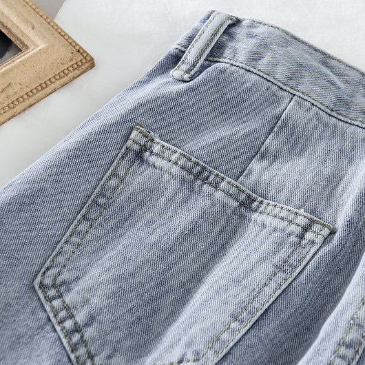 Pantalones Vaqueros Rectos Sueltos de Cintura Alta para Mujer - Image 9