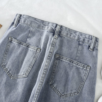 Pantalones Vaqueros Rectos Sueltos de Cintura Alta para Mujer - Image 8