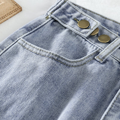 Pantalones Vaqueros Rectos Sueltos de Cintura Alta para Mujer - Image 11
