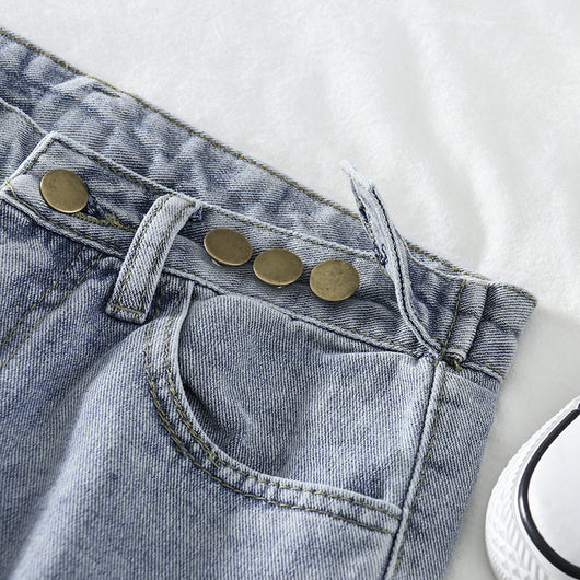 Pantalones Vaqueros Rectos Sueltos de Cintura Alta para Mujer - Image 15