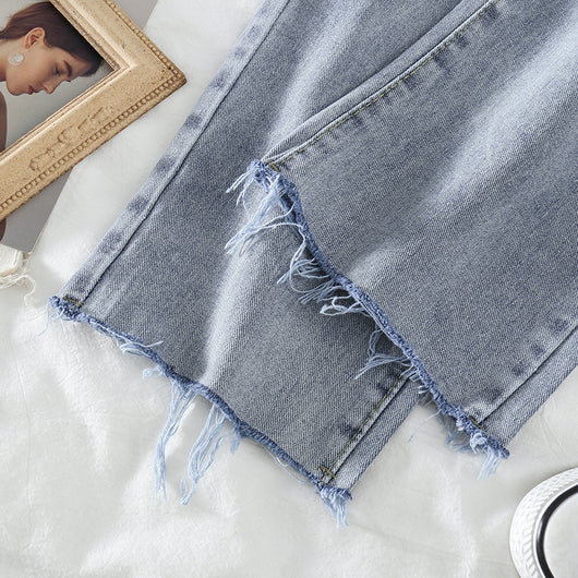 Pantalones Vaqueros Rectos Sueltos de Cintura Alta para Mujer - Image 17