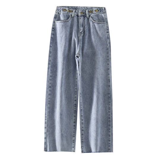 Pantalones Vaqueros Rectos Sueltos de Cintura Alta para Mujer - Image 2