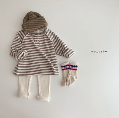 Camisetas Infantiles Estilo Waffle Coreano para Otoño