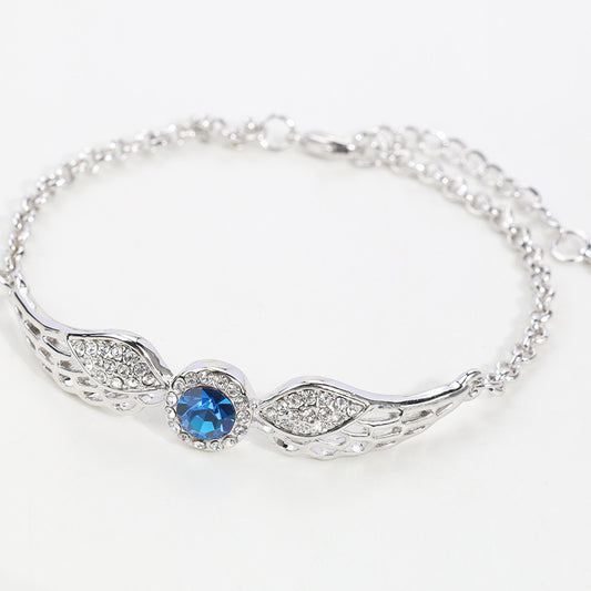 Pulsera de Cristal Austriaco Alas de Ángel con Diamantes - Image 2