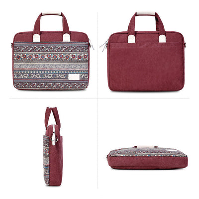 Mochila Portátil Estilo Étnico Canvas Resistente a Caídas - Image 9