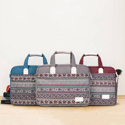 Mochila Portátil Estilo Étnico Canvas Resistente a Caídas - Image 13