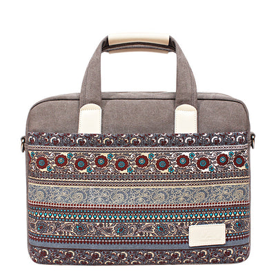 Mochila Portátil Estilo Étnico Canvas Resistente a Caídas - Image 7