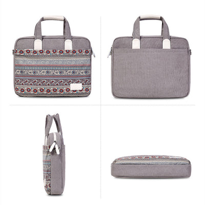 Mochila Portátil Estilo Étnico Canvas Resistente a Caídas - Image 3