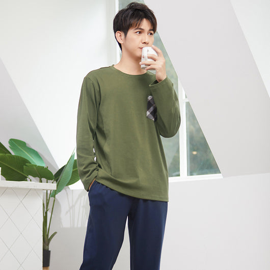 Pijama de Algodón Puro para Hombre - Sudadera Tipo Pullover - Image 10