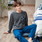 Pijama de Algodón Puro para Hombre - Sudadera Tipo Pullover