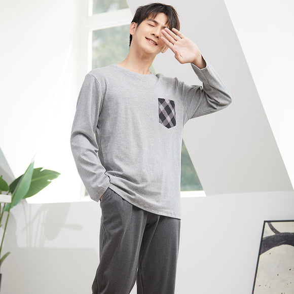 Pijama de Algodón Puro para Hombre - Sudadera Tipo Pullover