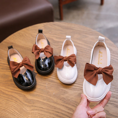 Zapatos Infantiles de Cuero con Moño - Suela Flexible y Cómoda - Image 2