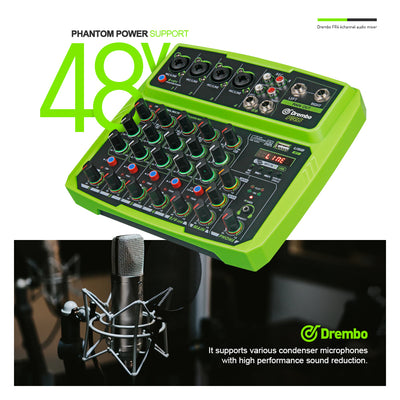 Mezcladora USB Compacta FR4 6 Canales con Bluetooth y Reverberación para Streaming en Vivo - Image 10