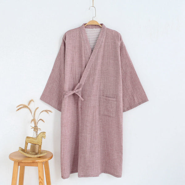 Bata Kimono Gasa Japonesa - Pijama Ligero para Casa