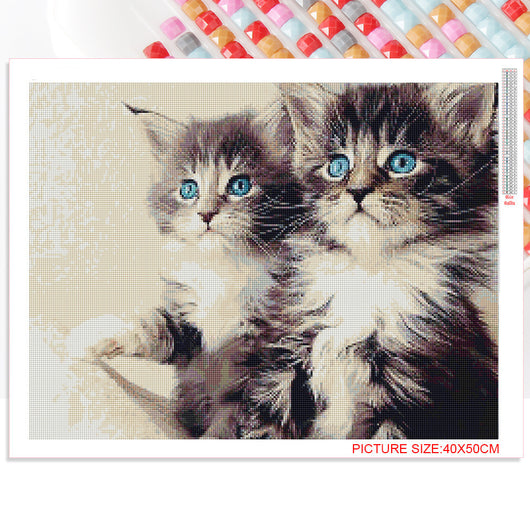 Kit Completo de Pintura de Diamantes Gato - Bordado Cuadrado Completo - Image 11