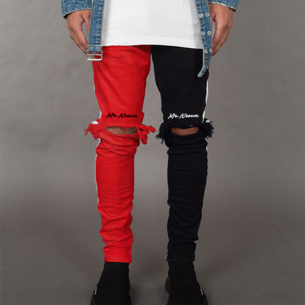 Pantalones Vaqueros Rotos Slim Fit con Stretch - Estilo Urbano Moderno