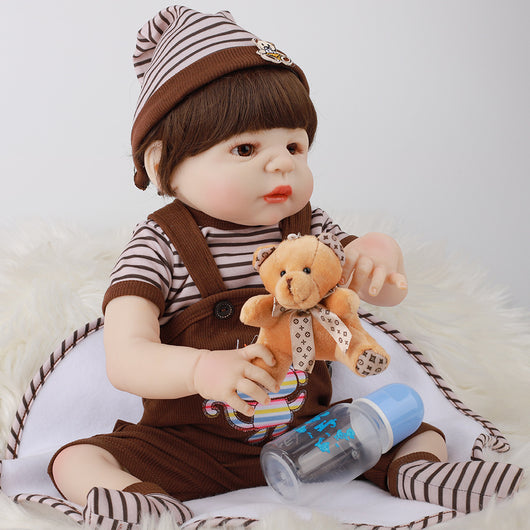 Muñeca Reborn de Silicona Completa Bebé Realista 55cm Niño Sumergible - Image 12