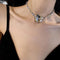 Cadena de Cristal Diamante Completo Amor Grande en la Clavícula