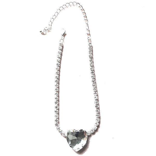 Cadena de Cristal Diamante Completo Amor Grande en la Clavícula - Image 2