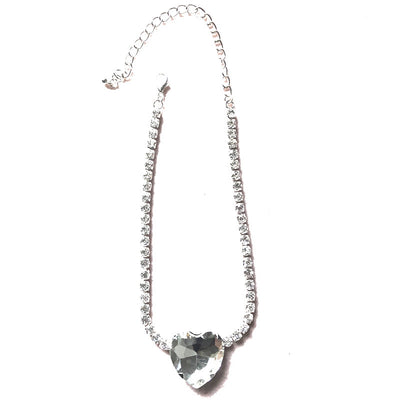Cadena de Cristal Diamante Completo Amor Grande en la Clavícula - Image 2