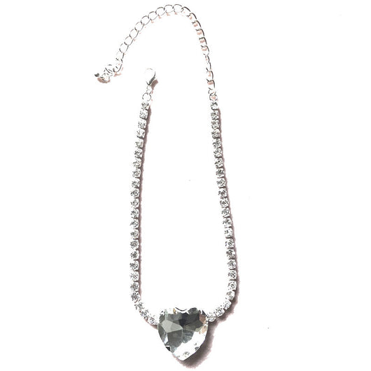 Cadena de Cristal Diamante Completo Amor Grande en la Clavícula - Image 2